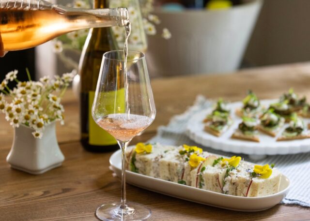Recipe 3 of 4 in our Spring Pairings Series: Tarragon Chicken Tea Sandwiches. Creamy, herb-forward chicken salad with crisp apple slices that pair beautifully with our 2024 Rosé of Syrah.

Get the recipe at gardwine.com/blog