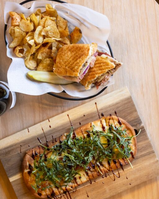 Ellensburg friends: August is serving some very tasty specials!
🥪 Muffaletta Panini — pair it with Thunderstone Syrah
🍑 Peach & Serrano Flatbread — perfect with Vermentino

Pop by, try one (or both), and let us know what you think! 😋