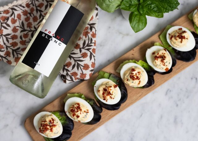 NEW RECIPE!! Football season is here, and we’re all about cozy weekends, friendly rivalries, and snacks that matter as much as the game. These deviled eggs bring a bright, herbaceous twist — tarragon, crispy prosciutto, and just enough nostalgia to feel like football food, but elevated.
Pair with a chilled glass of 2025 Franc Blanc for a crisp, bright complement to those subtle anise notes. Let’s make something delicious!
Get the recipe at gardwine.com/blog